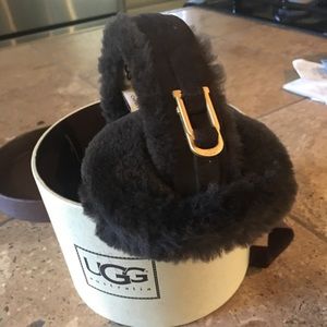 UGG Suede Shearling Earmuffs